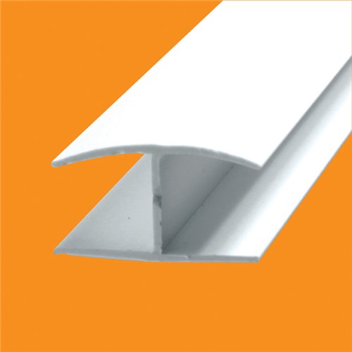 13mm Straight Joint H Mould White 3m PTT